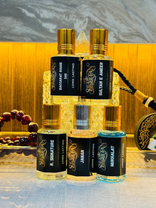 5 Premium Quality Attars Bundle – Each Bottle Size ( 12 ML )